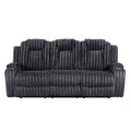 Phyllis Double Reclining Sofa with Cup Holders (8348DGY-3)