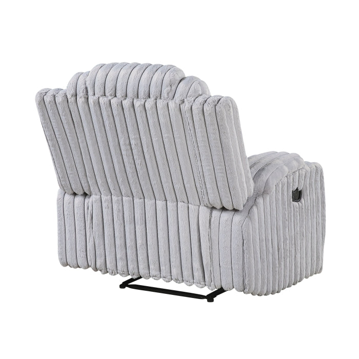 Phyllis Reclining Chair with Cup Holders (8348GRY-1)