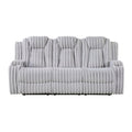 Phyllis Double Reclining Sofa with Cup Holders (8348GRY-3)