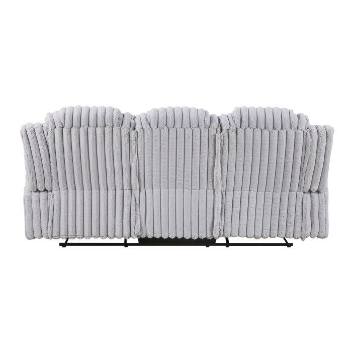 Phyllis Double Reclining Sofa with Cup Holders (8348GRY-3)