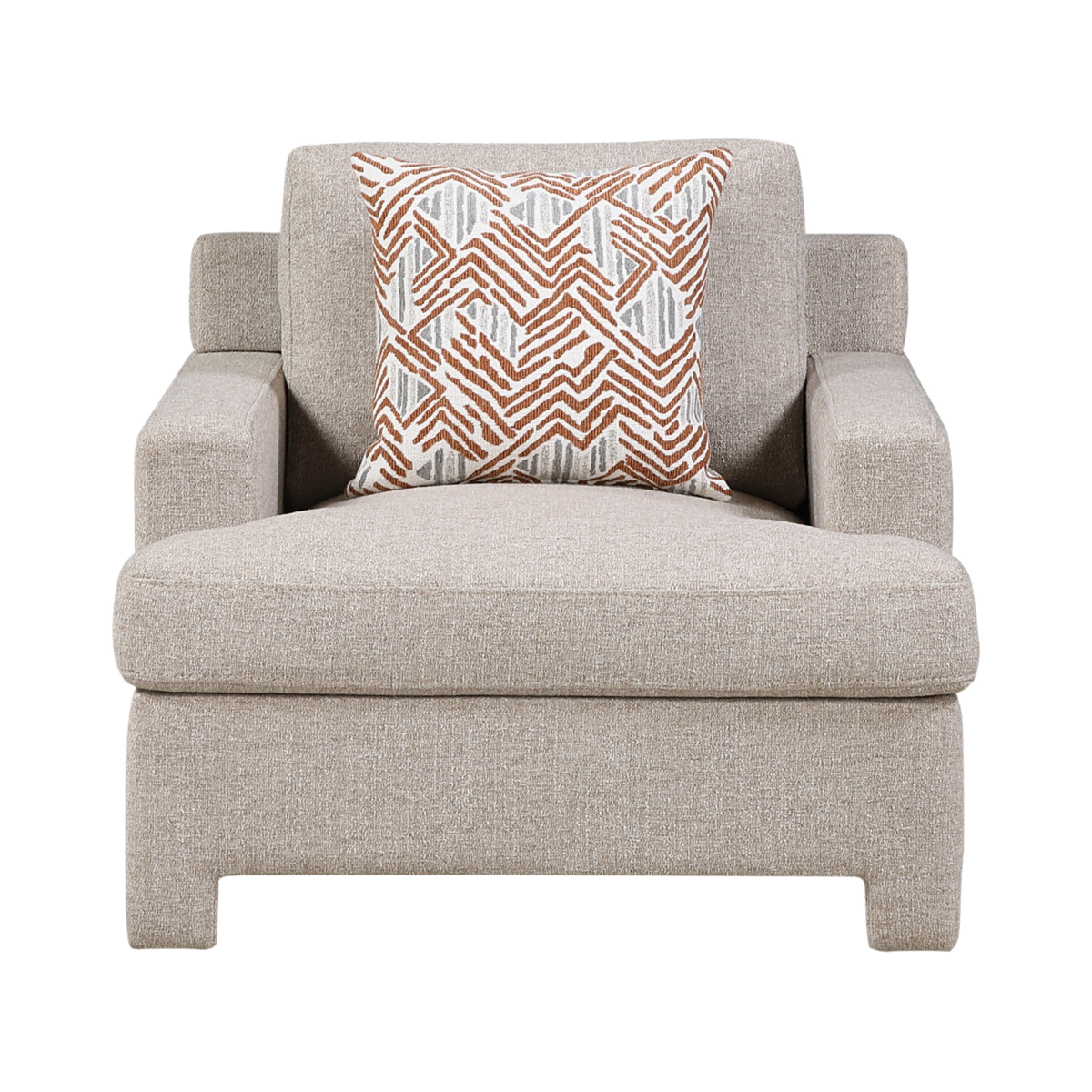 Everly Chenille Chair complete front view