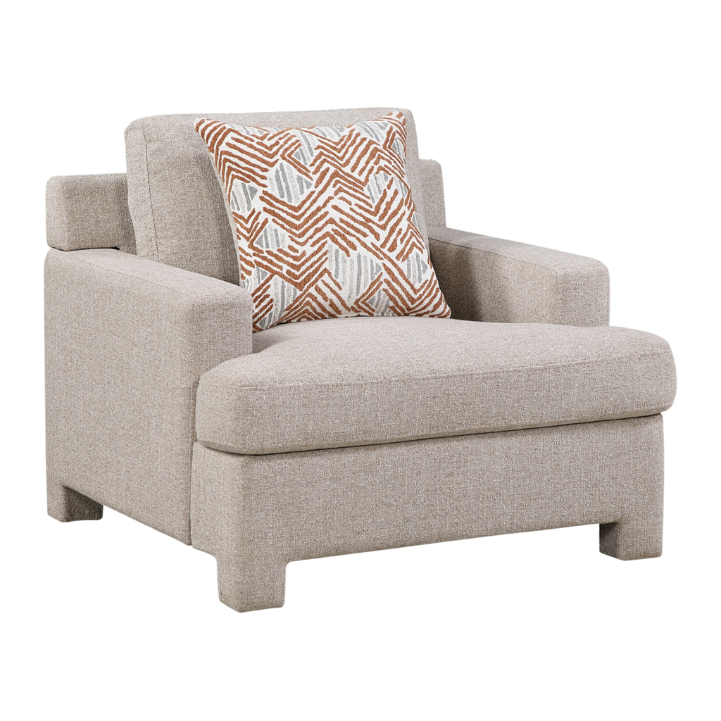 Everly Chenille Chair 45 degree view