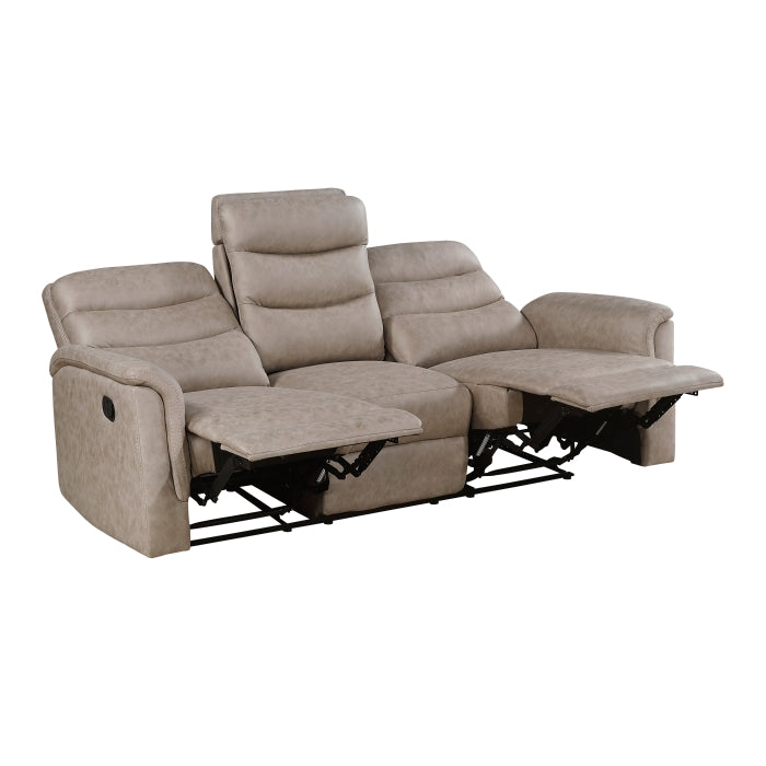 Metric Double Reclining Sofa with Drop-down Cup Holders (8360TPE-3)