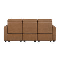 Equinox Power Double Reclining Sofa with Rounded Track Arms (8368BRW-3A1PW*)