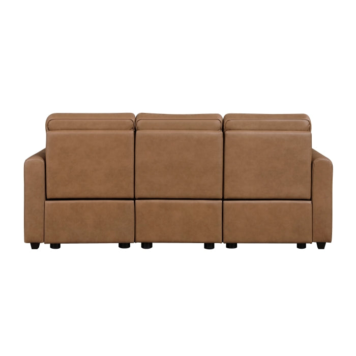 Equinox Power Double Reclining Sofa with Rounded Track Arms (8368BRW-3A1PW*)