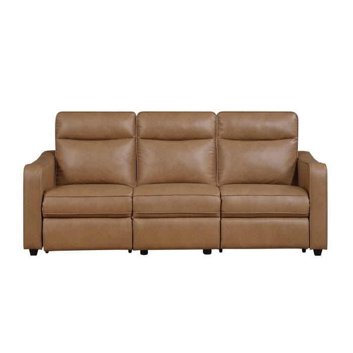 Equinox Power Double Reclining Sofa with Curved Track Arms (8368BRW-3A2PW*)