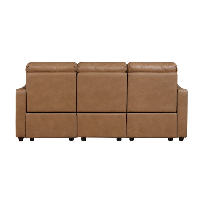 Equinox Power Double Reclining Sofa with Curved Track Arms (8368BRW-3A2PW*)