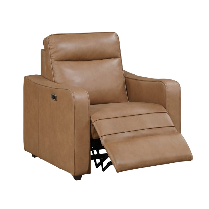 Equinox Power Reclining Chair with Curved Track Arms (8368BRW-A2PW)