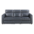 Equinox Power Double Reclining Sofa with Rounded Track Arms (8368NVY-3A1PW*)