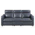 Equinox Power Double Reclining Sofa with Curved Track Arms (8368NVY-3A2PW*)