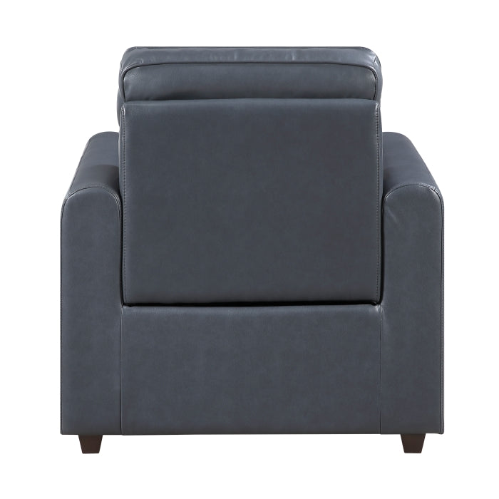 Equinox Power Reclining Chair with Rounded Track Arms (8368NVY-A1PW)