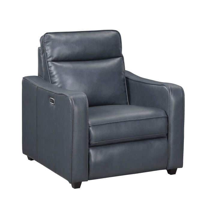 Equinox Power Reclining Chair with Curved Track Arms (8368NVY-A2PW)