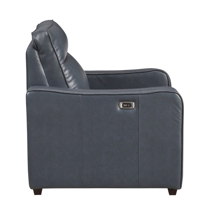 Equinox Power Reclining Chair with Curved Track Arms (8368NVY-A2PW)