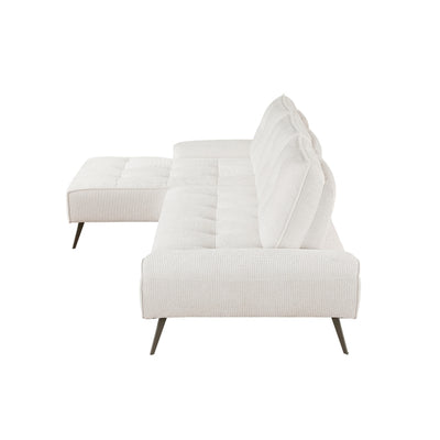 Dominic 2-Piece Sectional with Left Chaise and Dual-position Backs for Adjustable Seat Depth (8400BEG*2LC2R)