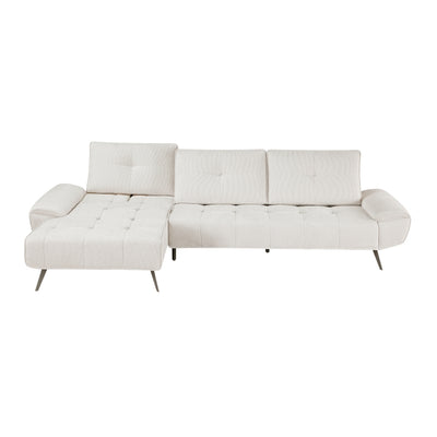Dominic 2-Piece Sectional with Left Chaise and Dual-position Backs for Adjustable Seat Depth (8400BEG*2LC2R)