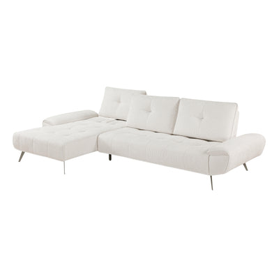 Dominic 2-Piece Sectional with Left Chaise and Dual-position Backs for Adjustable Seat Depth (8400BEG*2LC2R)