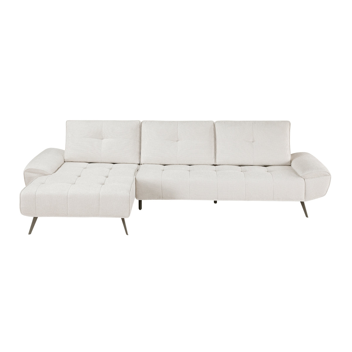 2-Piece Sectional with Left Chaise and Dual-position Backs for Adjustable Seat Depth - Dominic - HD product view