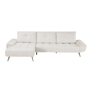 2-Piece Sectional with Left Chaise and Dual-position Backs for Adjustable Seat Depth - Dominic - front product view