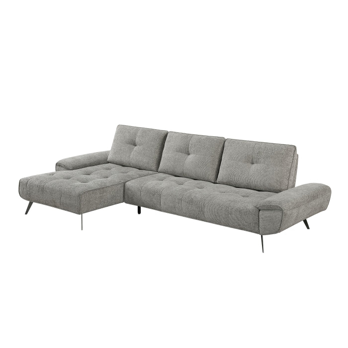 Dominic 2-Piece Sectional with Left Chaise and Dual-position Backs for Adjustable Seat Depth (8400DVG*2LC2R)