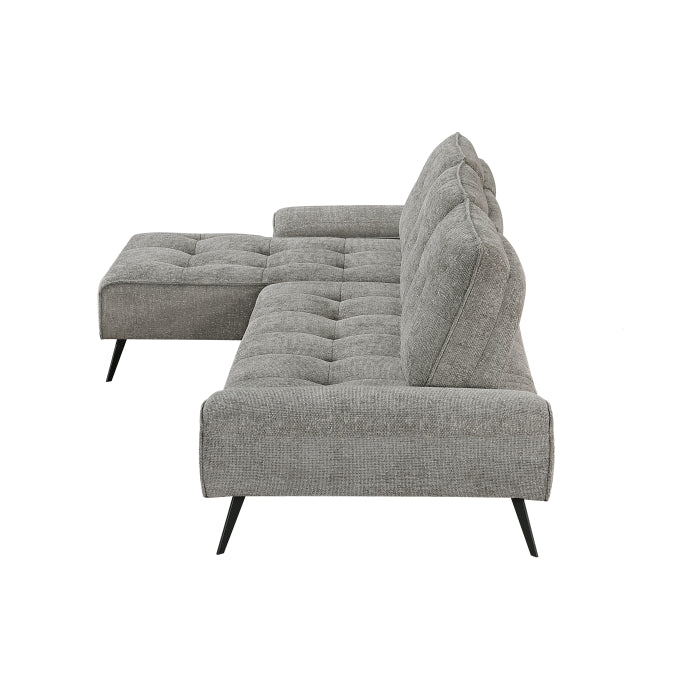 Dominic 2-Piece Sectional with Left Chaise and Dual-position Backs for Adjustable Seat Depth (8400DVG*2LC2R)
