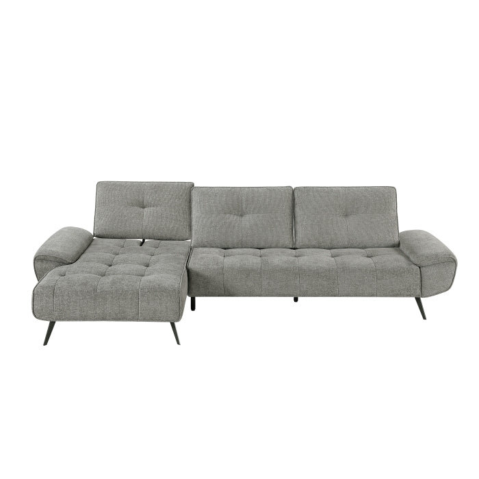 Dominic 2-Piece Sectional with Left Chaise and Dual-position Backs for Adjustable Seat Depth (8400DVG*2LC2R)