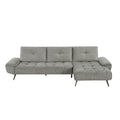 2-Piece Sectional with Right Chaise and Dual-position Backs for Adjustable Seat Depth - Dominic - front product view