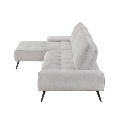 Dominic 2-Piece Sectional with Left Chaise and Dual-position Backs for Adjustable Seat Depth (8400LTG*2LC2R)