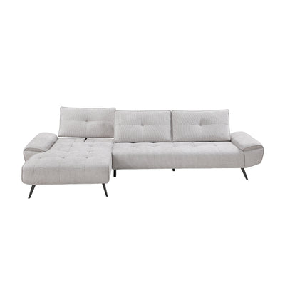 Dominic 2-Piece Sectional with Left Chaise and Dual-position Backs for Adjustable Seat Depth (8400LTG*2LC2R)
