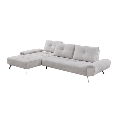 Dominic 2-Piece Sectional with Left Chaise and Dual-position Backs for Adjustable Seat Depth (8400LTG*2LC2R)