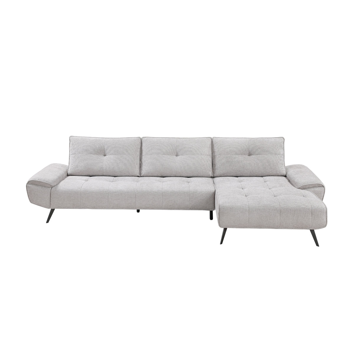 2-Piece Sectional with Right Chaise and Dual-position Backs for Adjustable Seat Depth - Dominic - HD product view