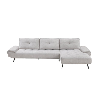 2-Piece Sectional with Right Chaise and Dual-position Backs for Adjustable Seat Depth - Dominic - HD product view