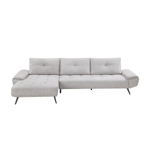2-Piece Sectional with Left Chaise and Dual-position Backs for Adjustable Seat Depth (8400LTG*2LC2R) - Clearance