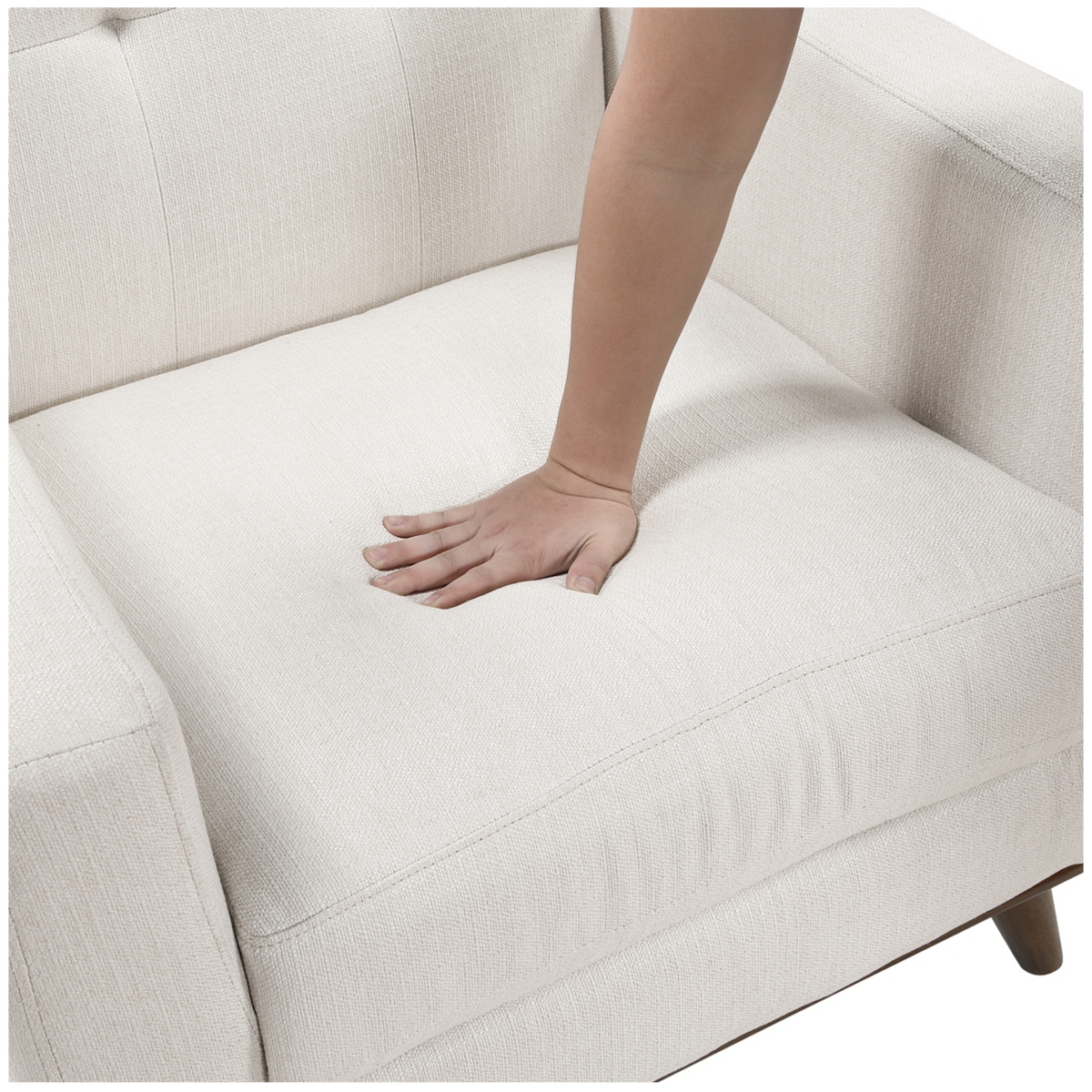 Martina Textured Fabric Chair clean detail view