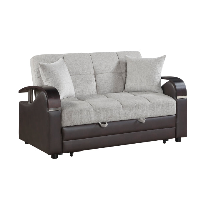 Hybrid Love Seat with Pull-out Bed and Click Motion Back