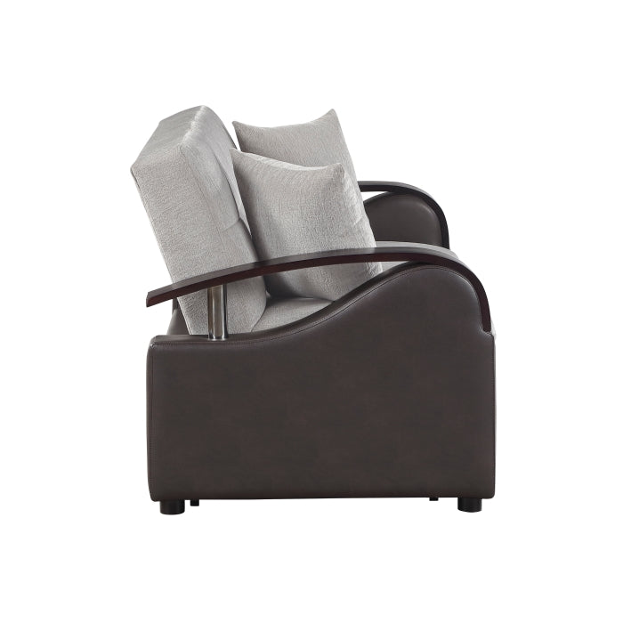 Hybrid Love Seat with Pull-out Bed and Click Motion Back