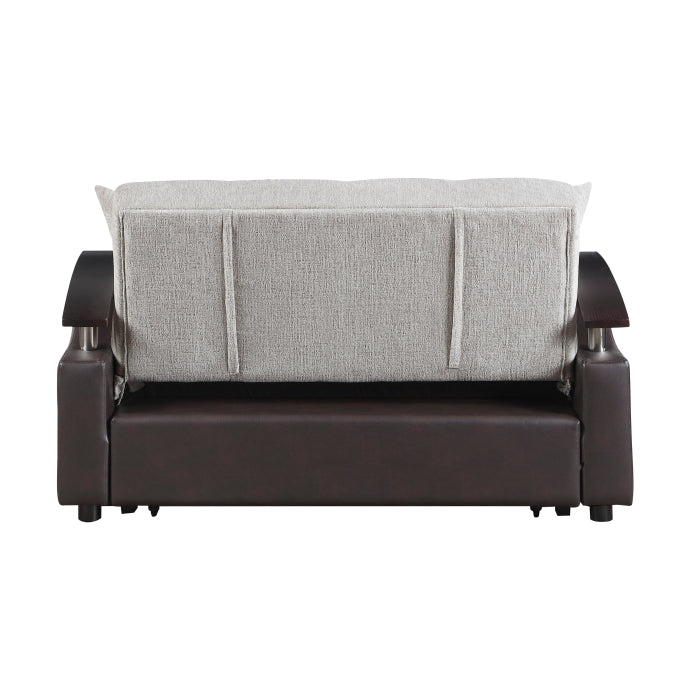 Hybrid Love Seat with Pull-out Bed and Click Motion Back
