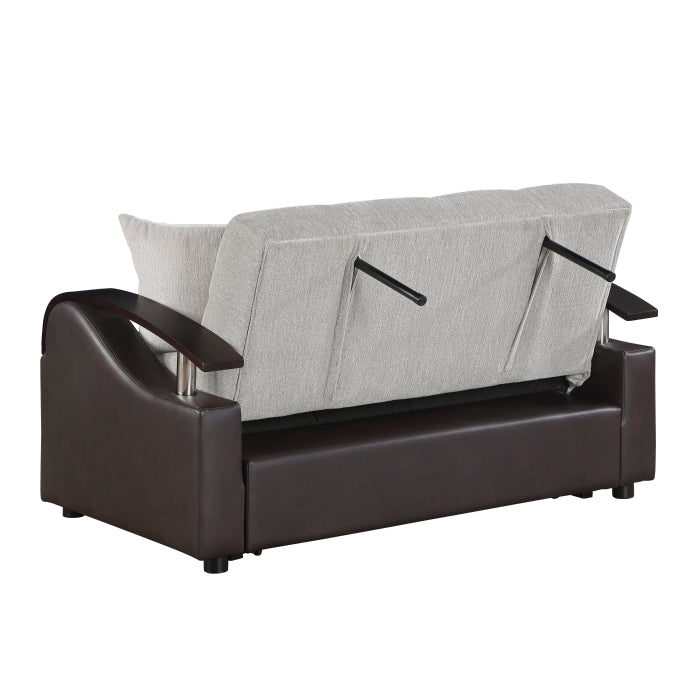 Hybrid Love Seat with Pull-out Bed and Click Motion Back