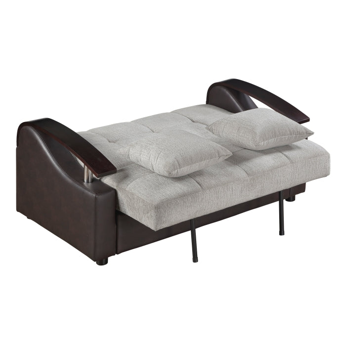 Hybrid Love Seat with Pull-out Bed and Click Motion Back