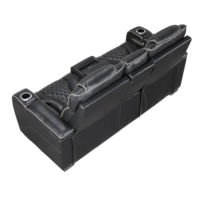 Apex Reclining Loveseat — Black Power