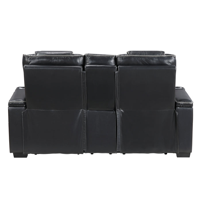 Apex Reclining Loveseat — Black Power