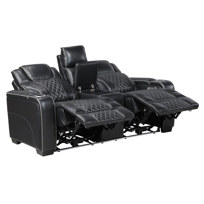 Apex Reclining Loveseat — Black Power