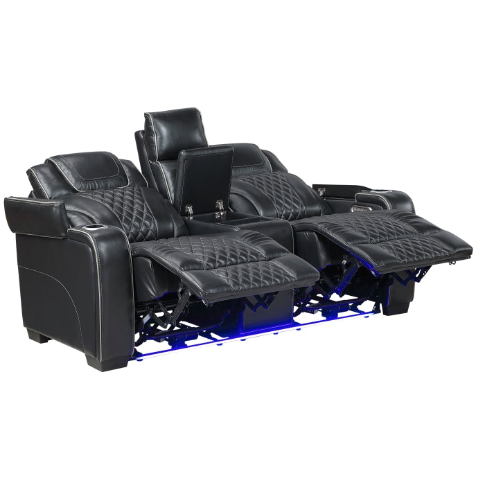 Apex Reclining Loveseat — Black Power