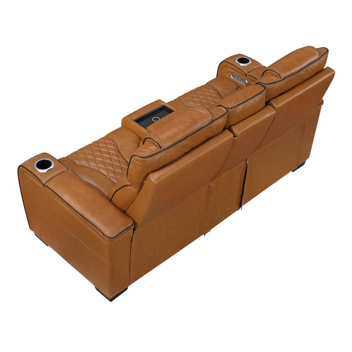Apex Reclining Loveseat — Brown Power