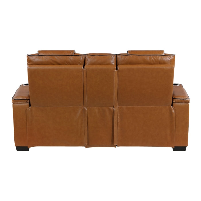 Apex Reclining Loveseat — Brown Power
