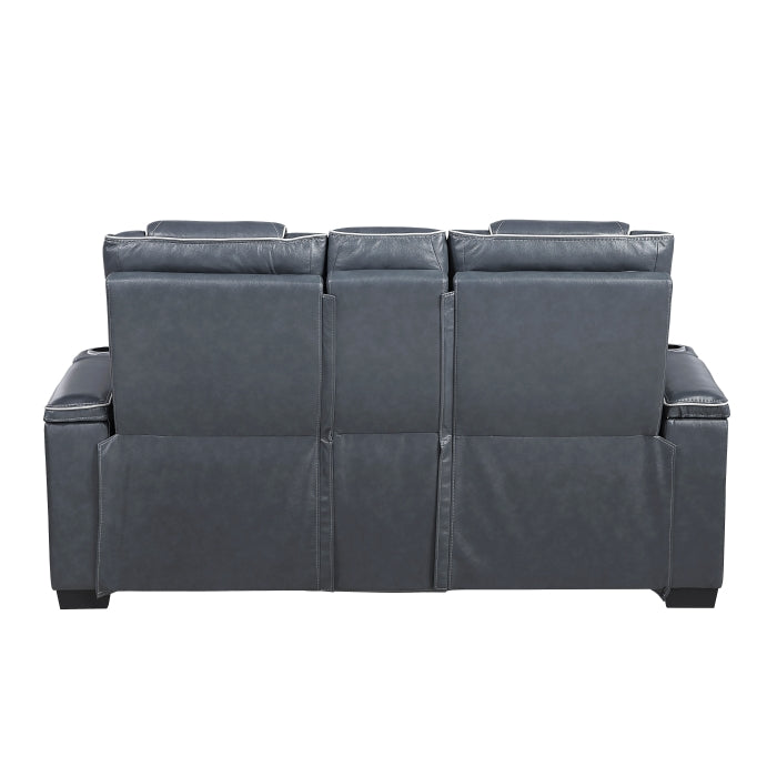 Apex Reclining Loveseat — Blue Power