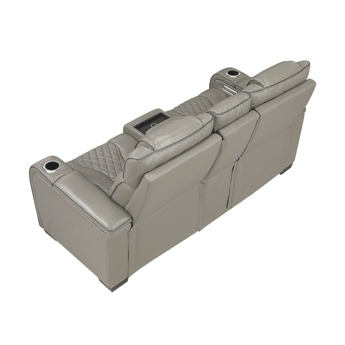 Apex Reclining Loveseat — Gray Power