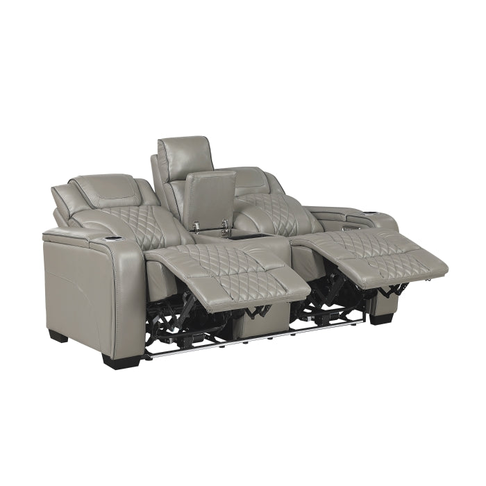 Apex Reclining Loveseat — Gray Power