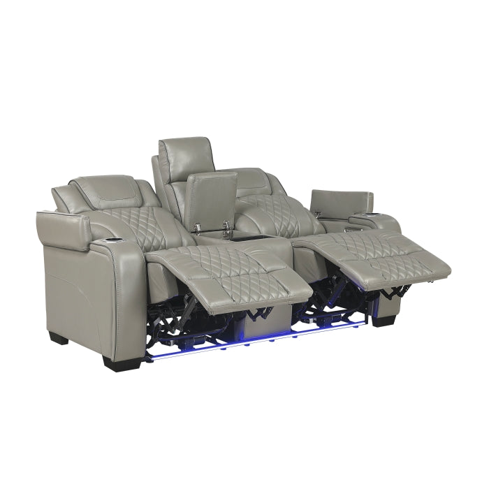 Apex Reclining Loveseat — Gray Power