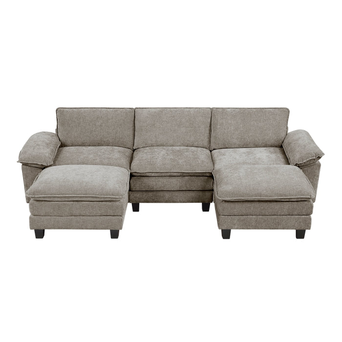 Dublin 5-Piece Modular Sectional with Ottoman (8450PWT*53AC2OT)