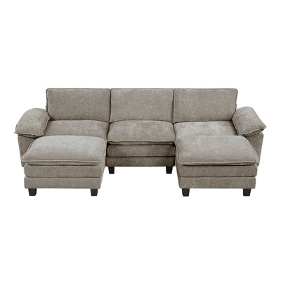 Dublin 5-Piece Modular Sectional with Ottoman (8450PWT*53AC2OT)